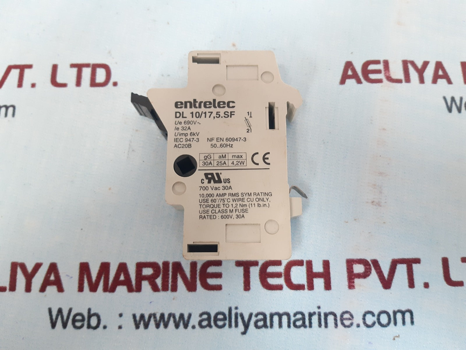 Entrelec dl 10/17,5.sf fuse holder 10,000 amp
