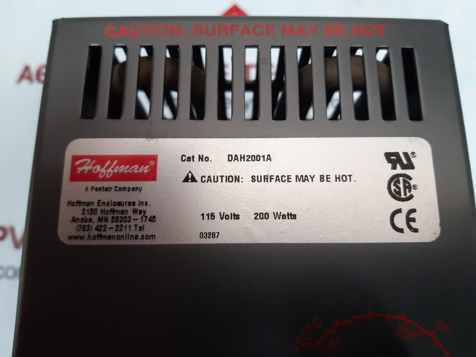 Hoffman dah2001a electric heater