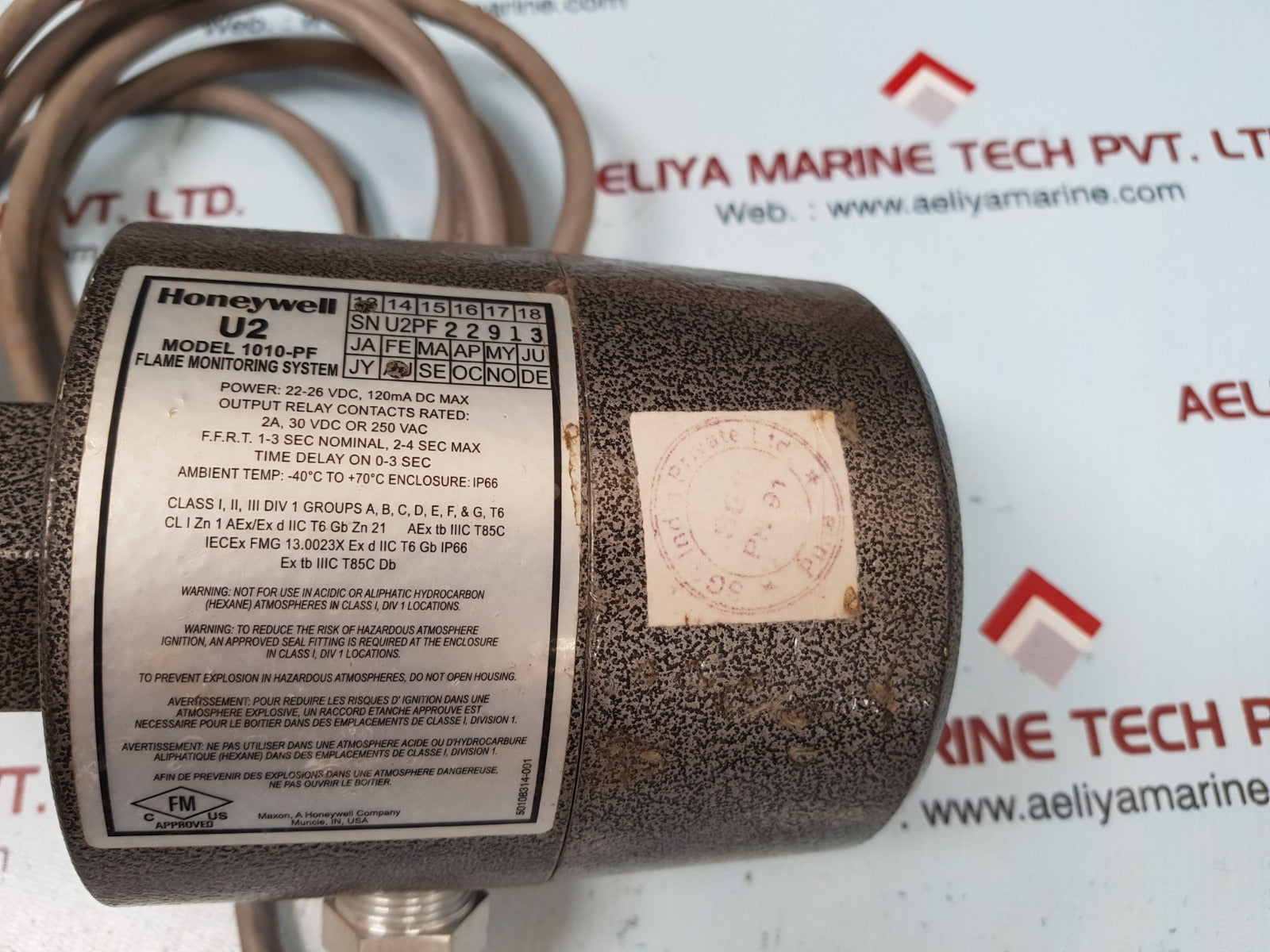 Honeywell u2 1010-pf flame monitoring system Used
