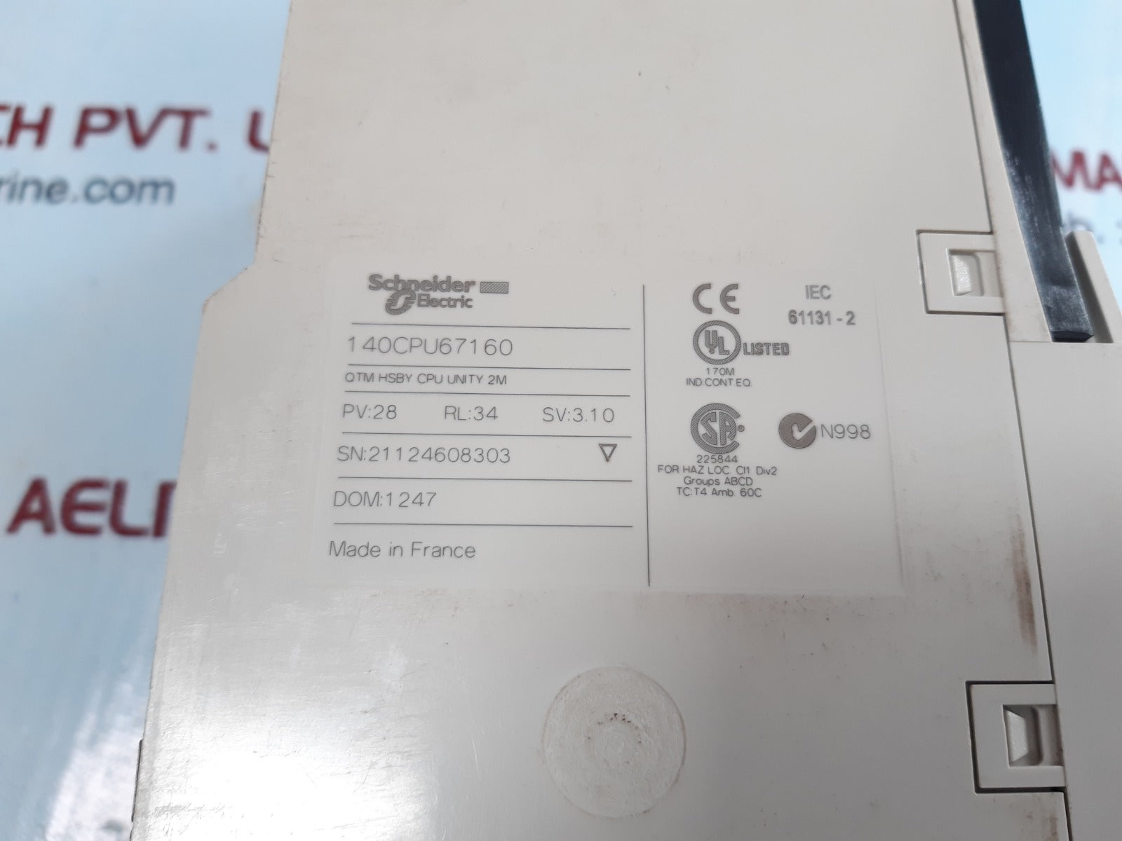 Schneider electric 140cpu67160 cpu module pv:28 rl:34