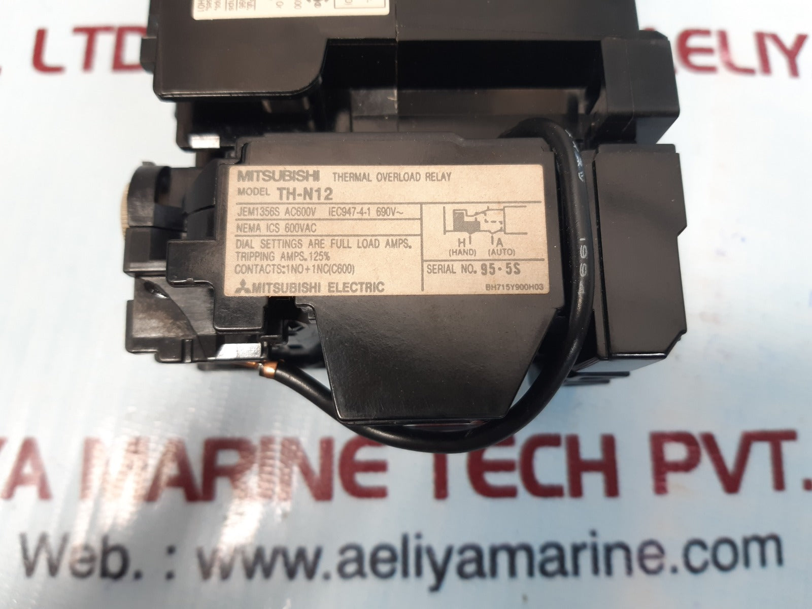 Mitsubishi s-k10 contactor with th-n12 thermal overload relay