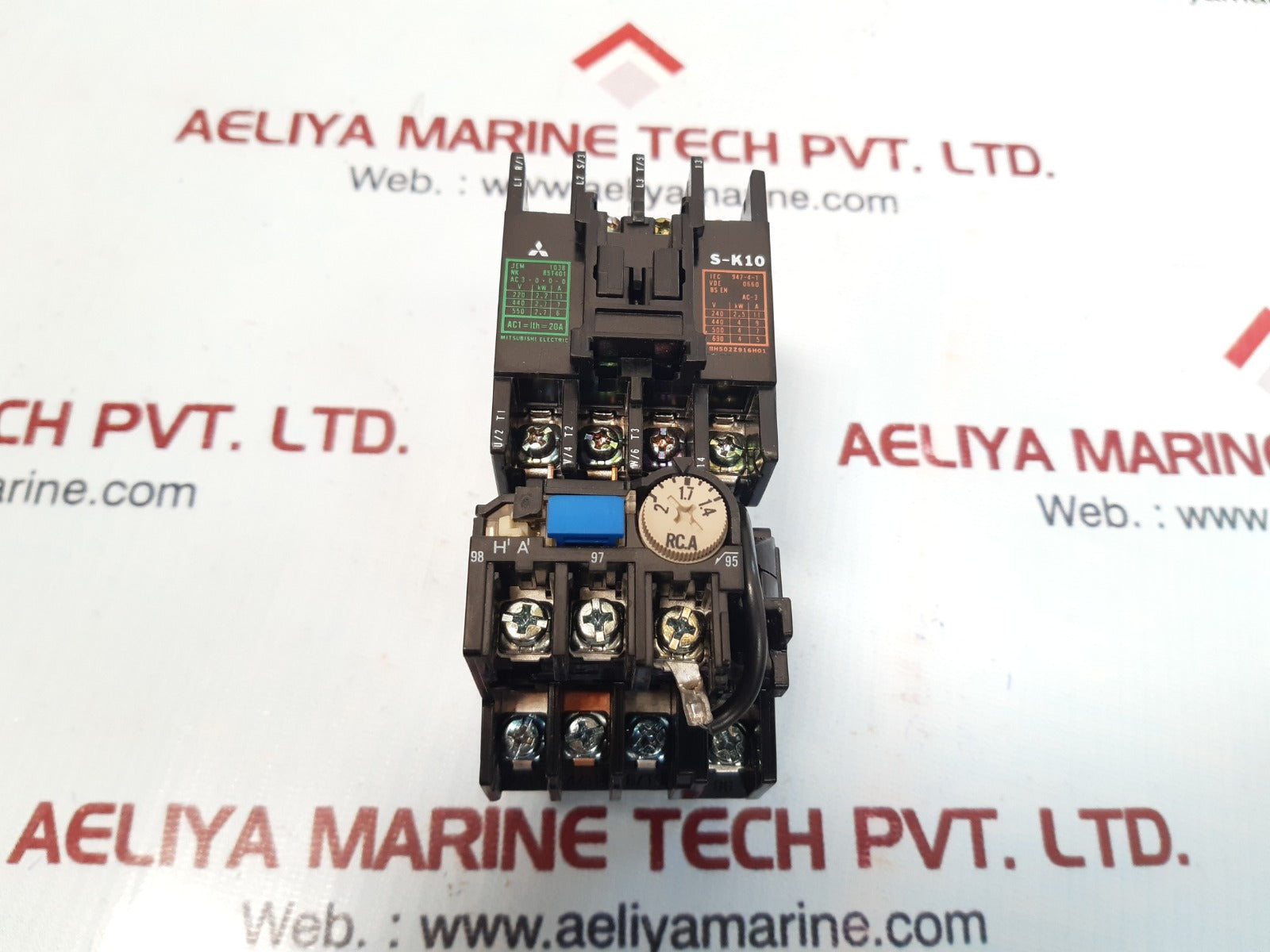 Mitsubishi s-k10 contactor with th-n12 thermal overload relay 200v
