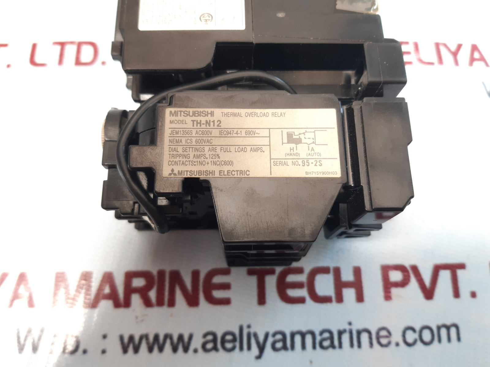 Mitsubishi s-k10 contactor with th-n12 thermal overload relay 200v