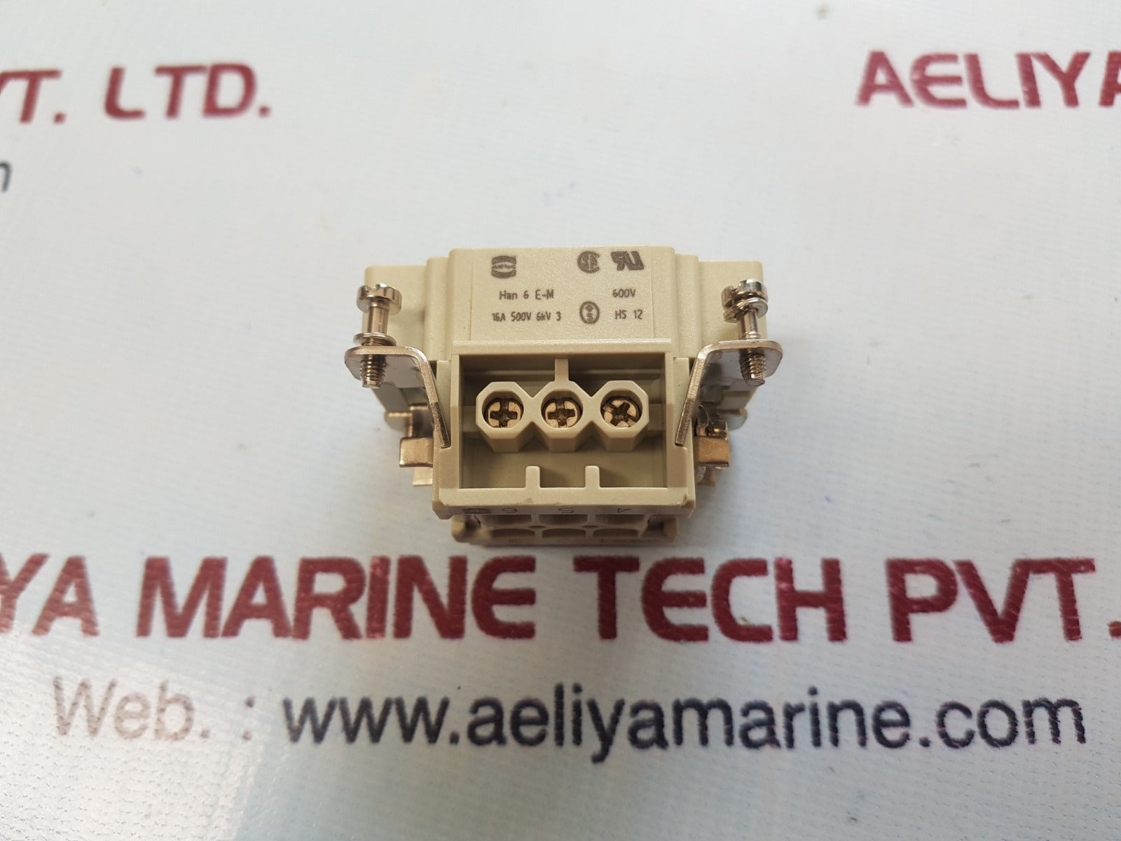 Set of 2x Harting han 6 e-sti-s connector 09330062601