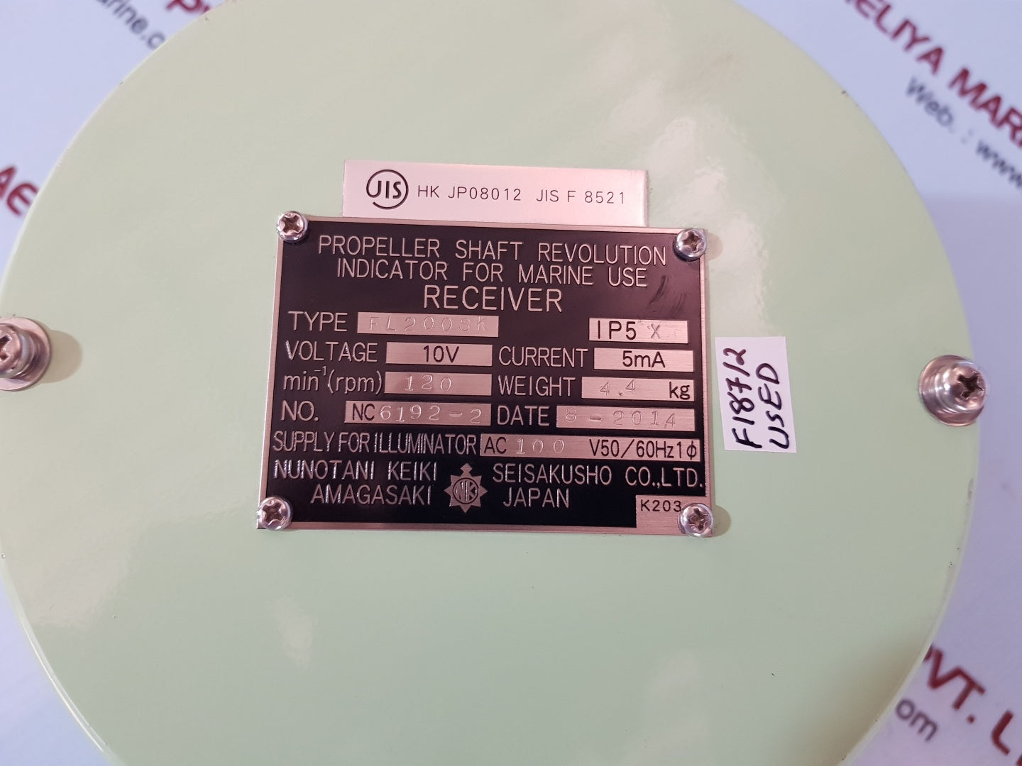 Nunotani keiki fl200sk propeller shaft revolution indicator