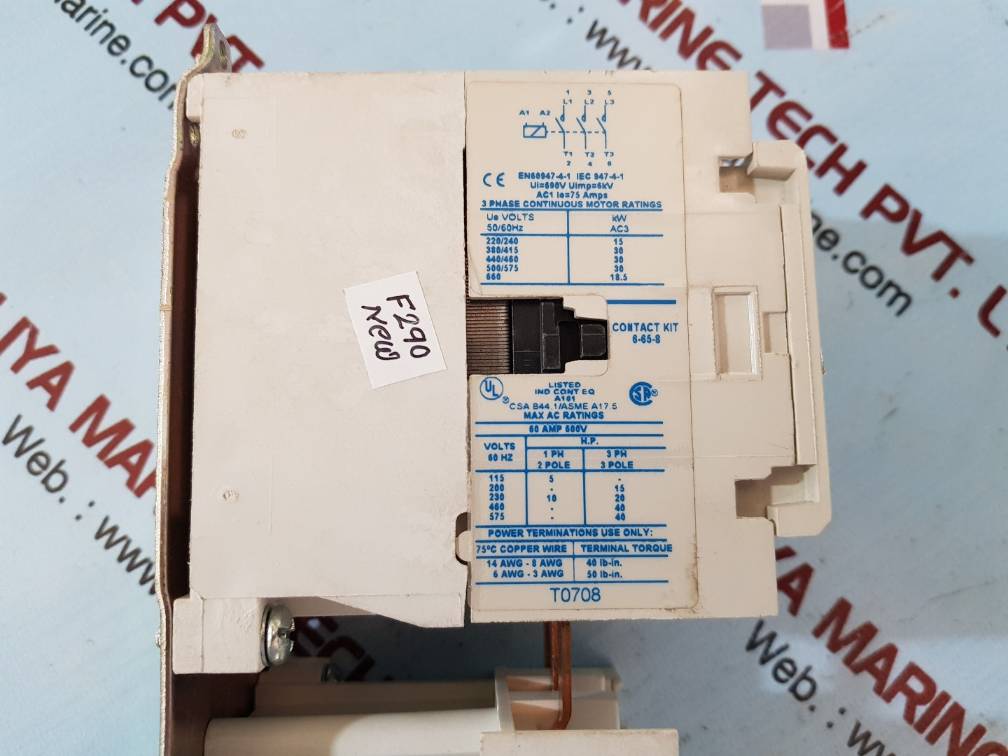Cutler-hammer ae16jno contactor with c306gn3 thermal overload relay