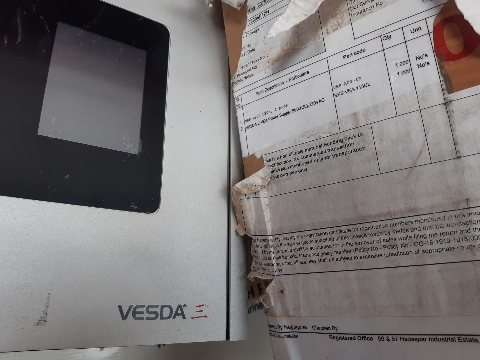 Vesda-e vps-vea-115ul addressable smoke detection
