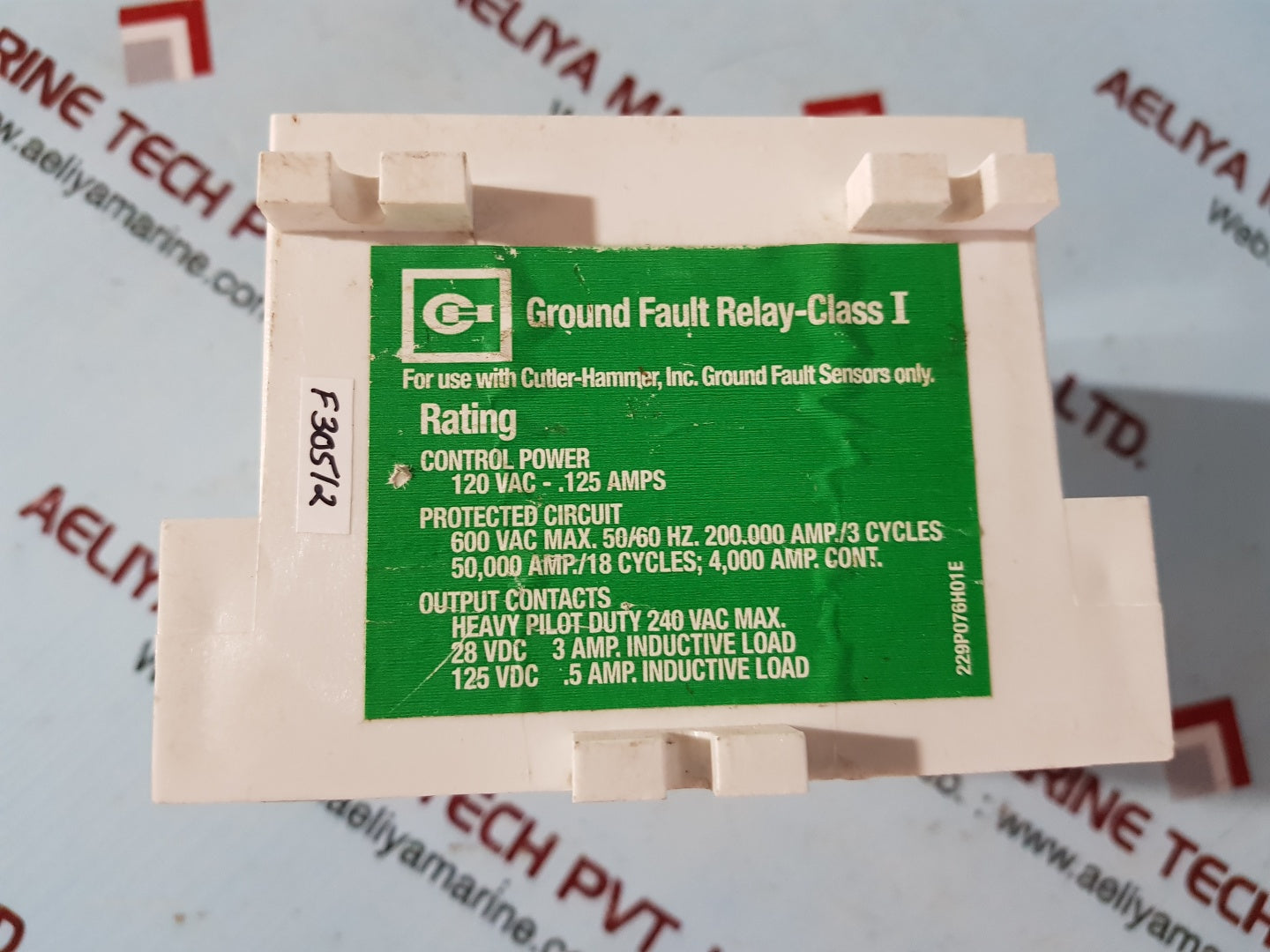 Cutler-hammer 1293C47G12 Ground Fault Relay 7802C97H06