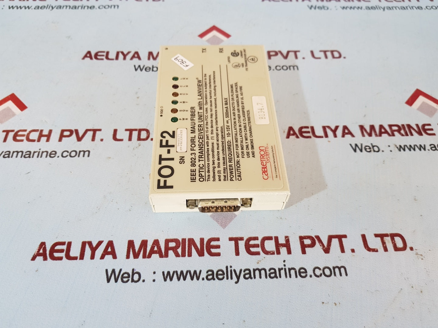 Cabletron fot-f2 optic transceiver unit