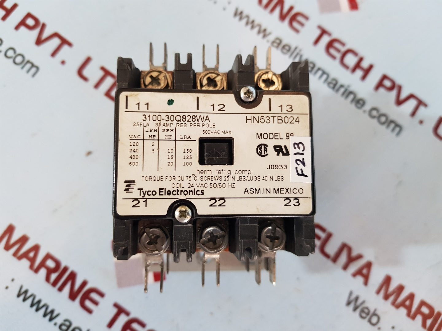 Tyco electronics 3100-30q828wa contactor hn53tb024