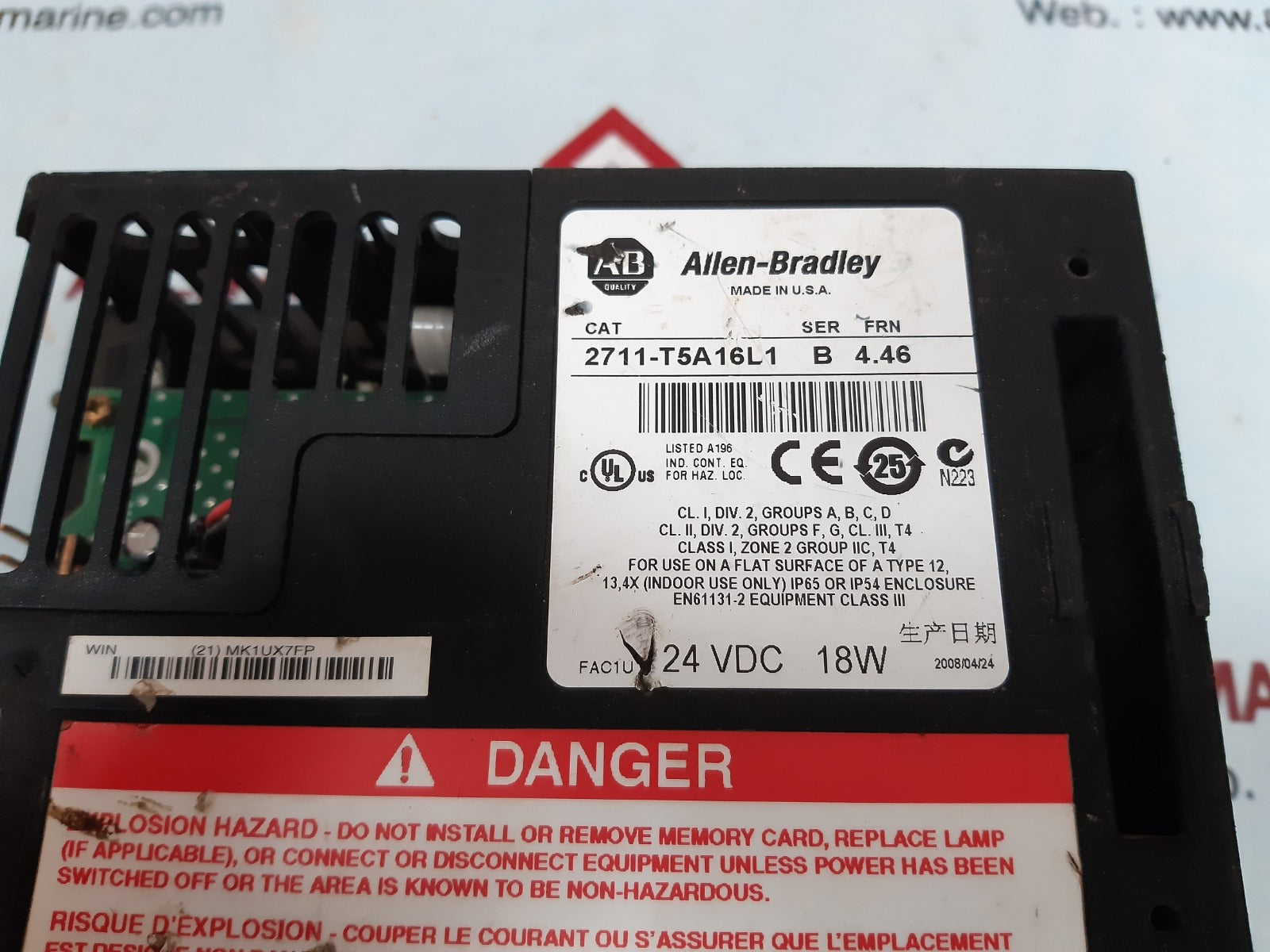 Allen-bradley panel view 550 2711-t5a16l1 ser.B