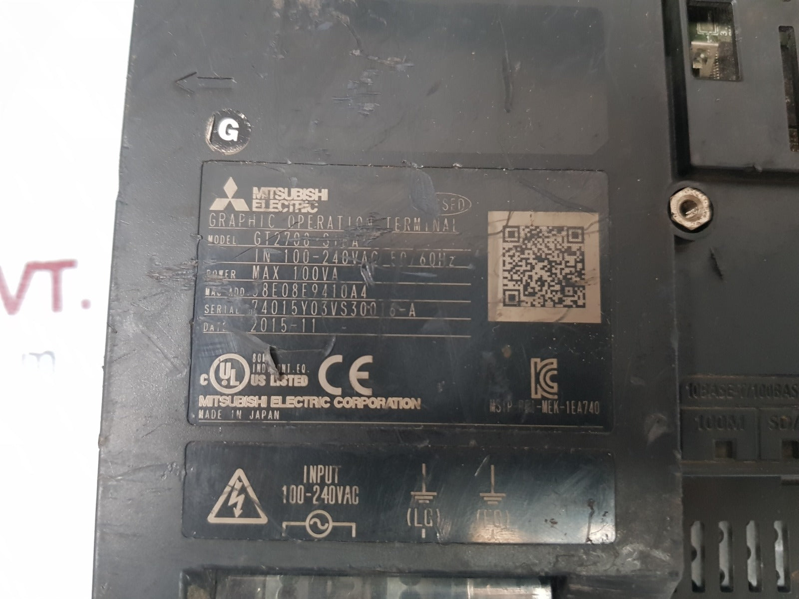 Mitsubishi gt2708-stba got2000 graphic operator terminal touch screen panel
