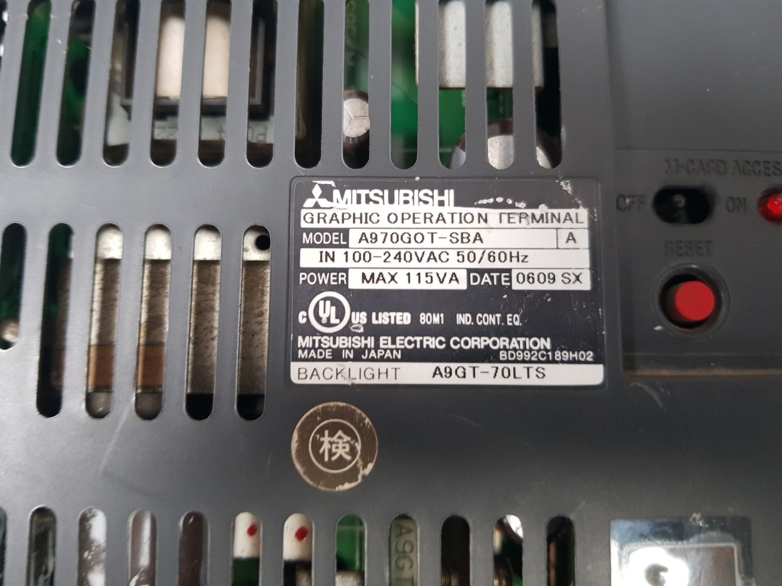 Mitsubishi a970got-sba graphic operation terminal