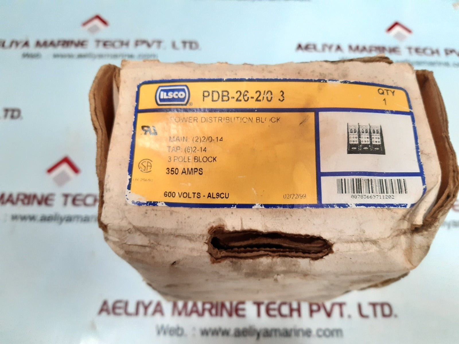 Ilsco pdb-26-2/0-3 power distribution block