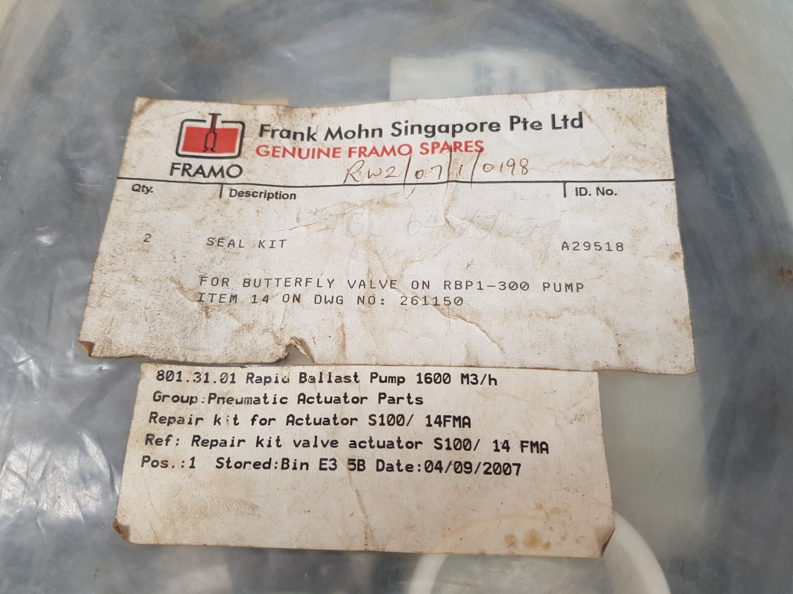 Framo a29518 seal kit