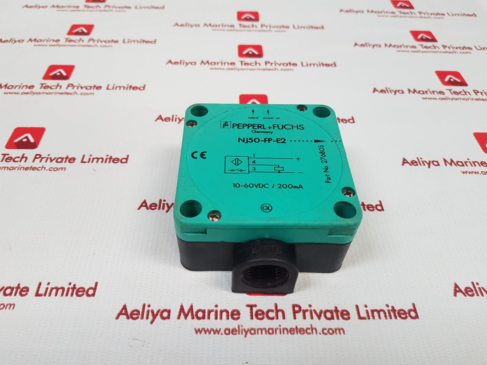 Pepperl+fuchs nj50-fp-e2 proximity sensor 10-60vdc / 200ma