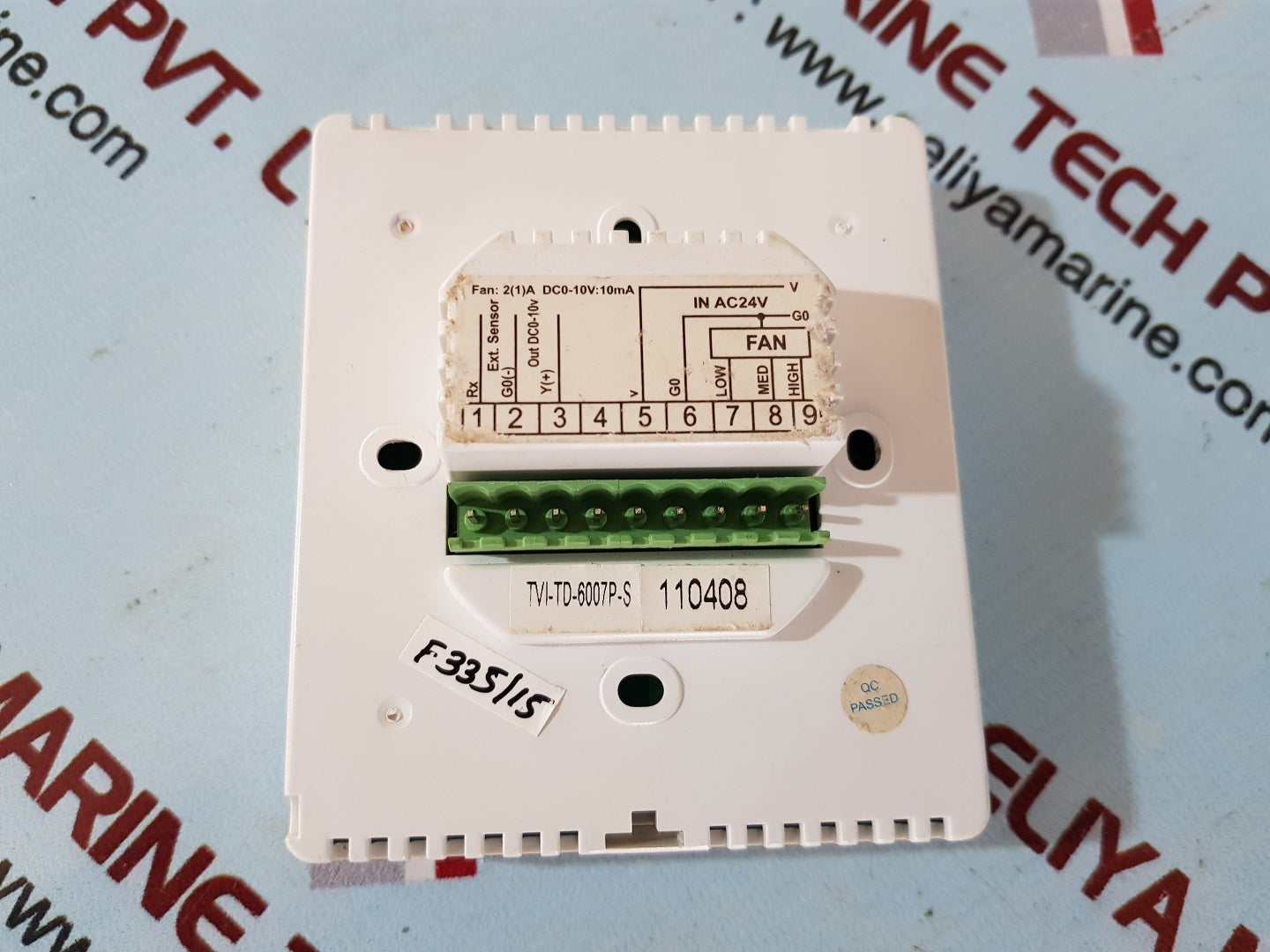 Johnson controls tvi-td-6007p-s thermostat