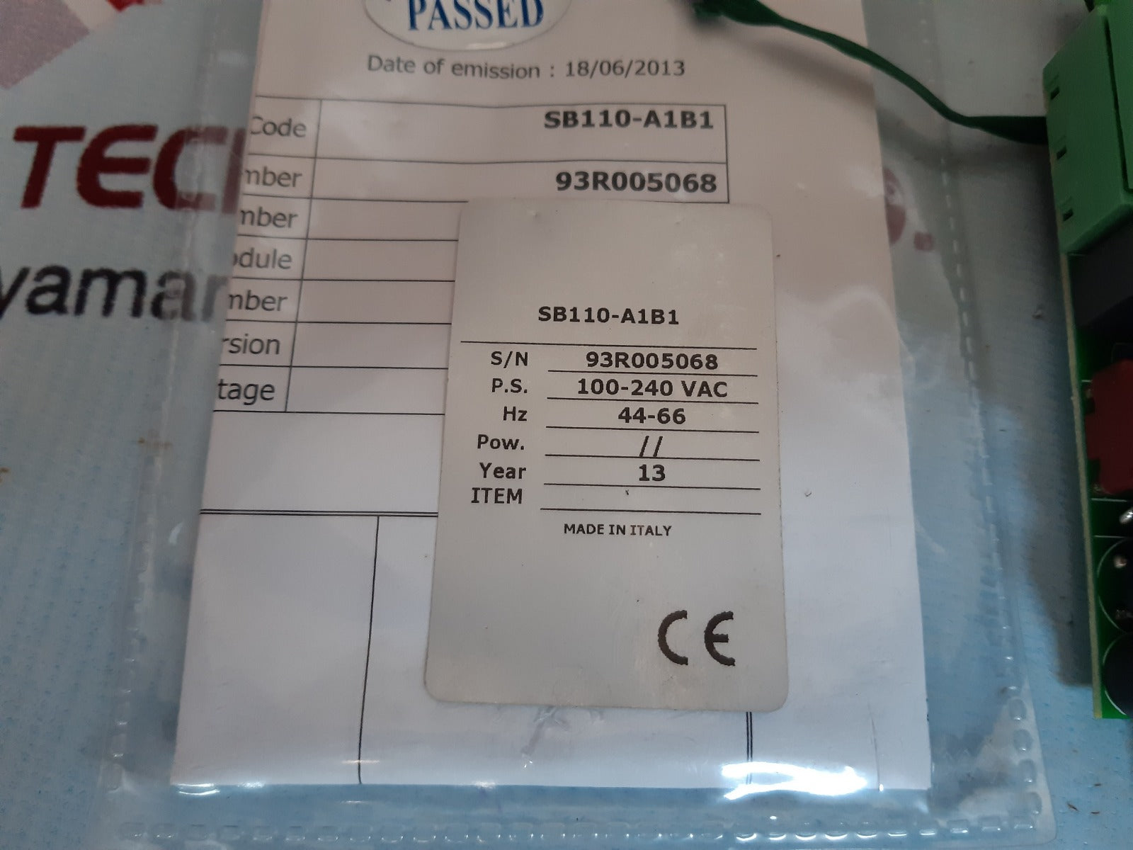 Sb110-a1b1 pcb card 93r005068