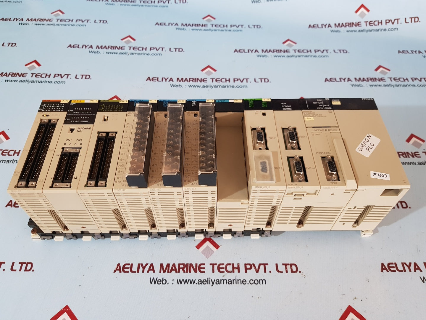Omron cs1g-cpu44h,id291,od215,od261,ad081-v1,da08v,sp001,scu21-v1,pd024 rack