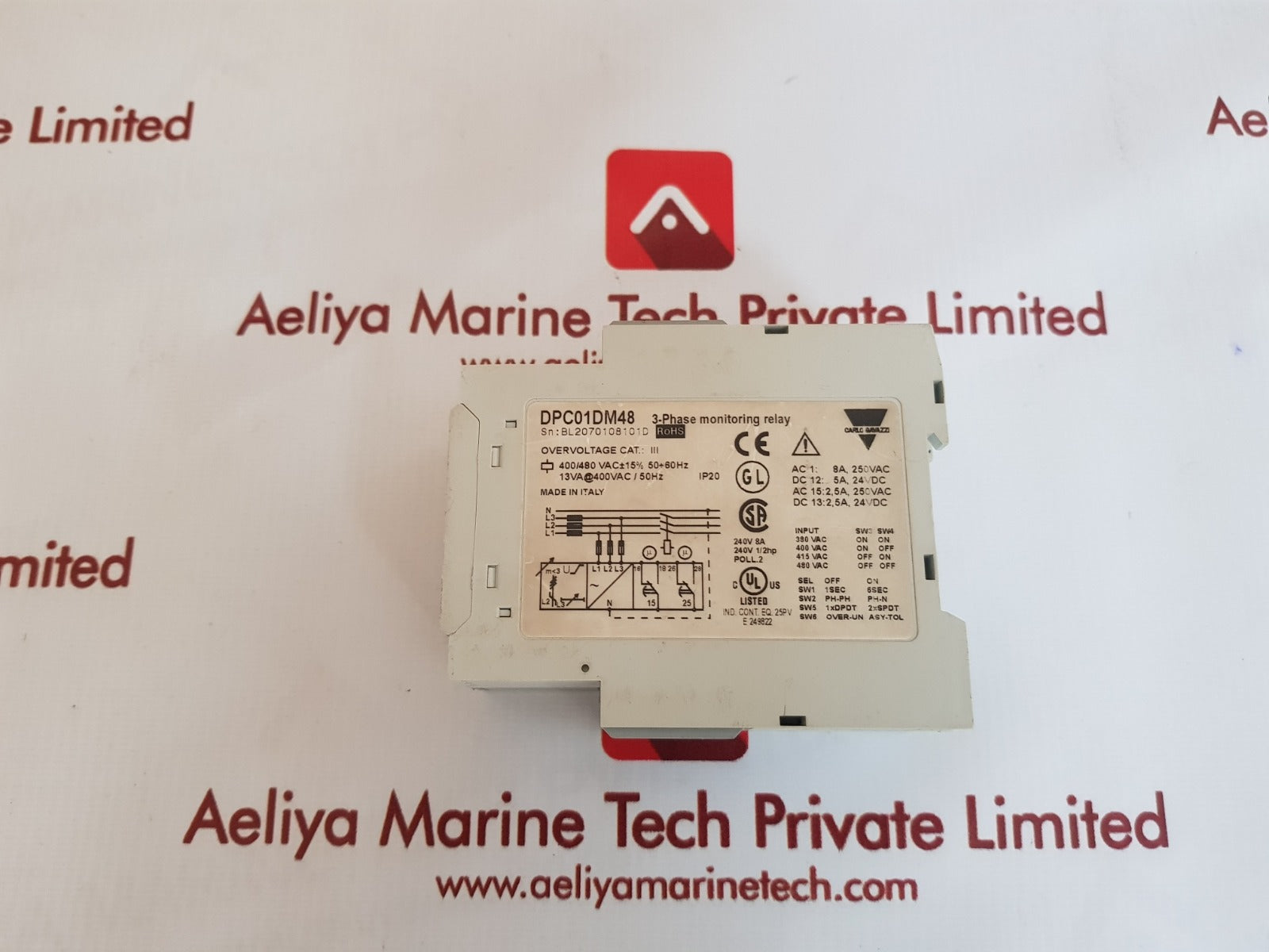 Carlo gavazzi dpc01dm48 3-phase monitoring relay 24vdc