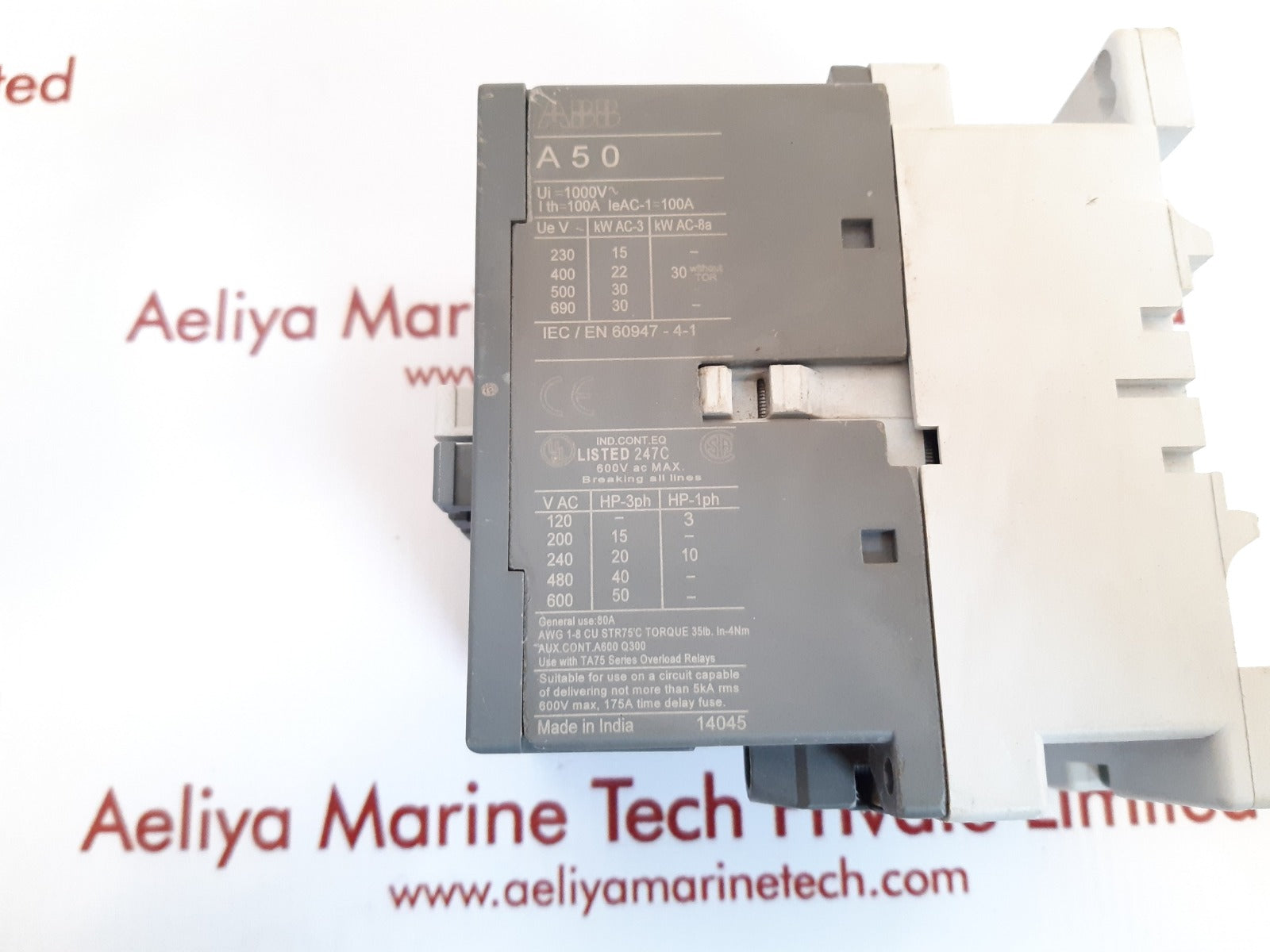 Abb a50-30 contactor
