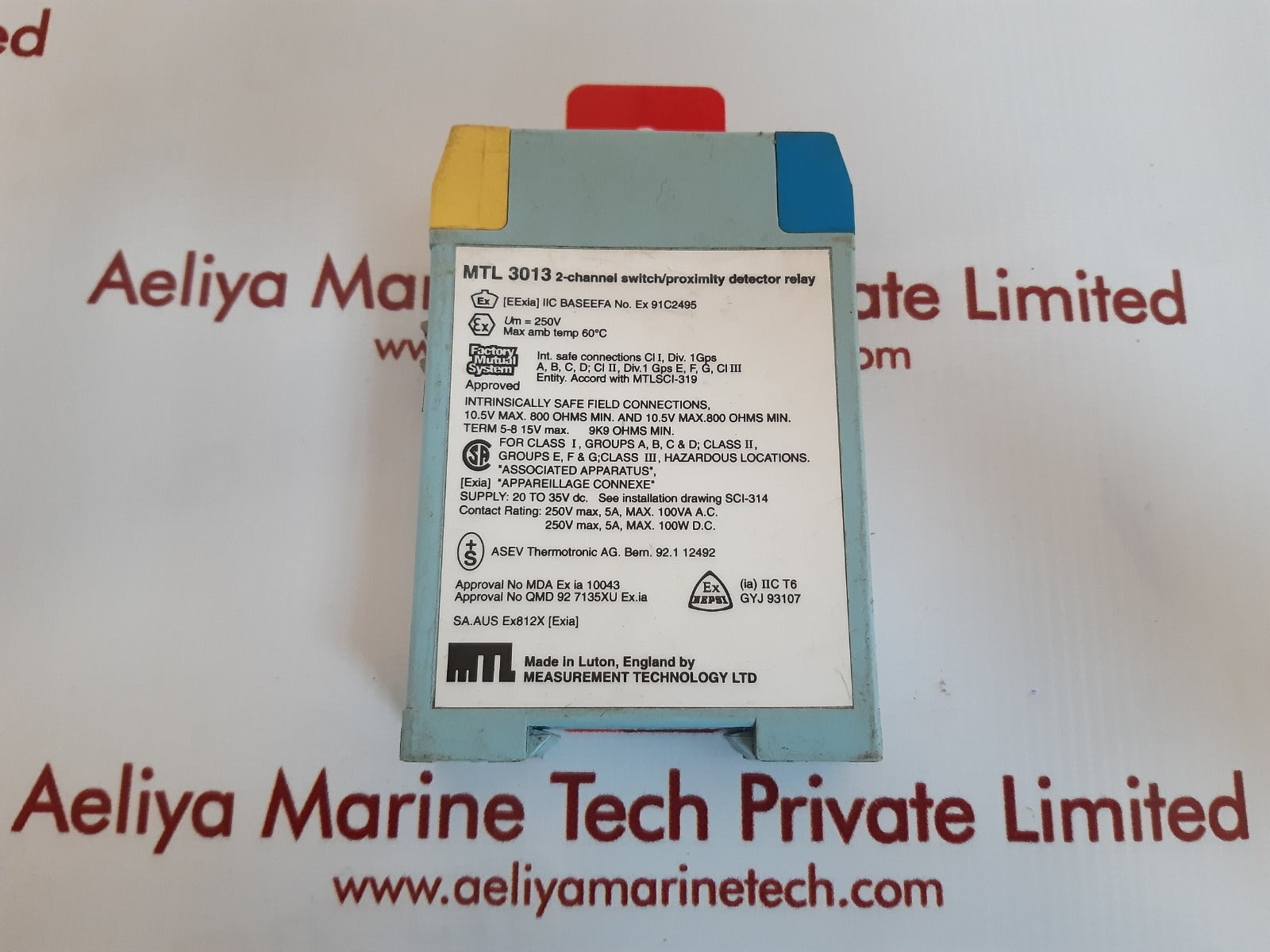 Measurement technology mtl 3013 2-channel switch/proximity detector relay
