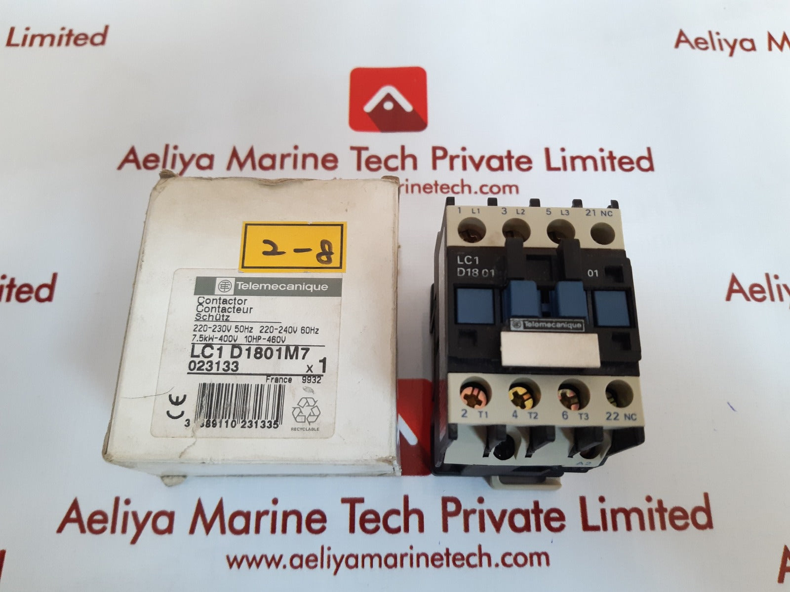Telemecanique lc1 d18 01 contactor 220-230v 50hz /220-240v 60hz