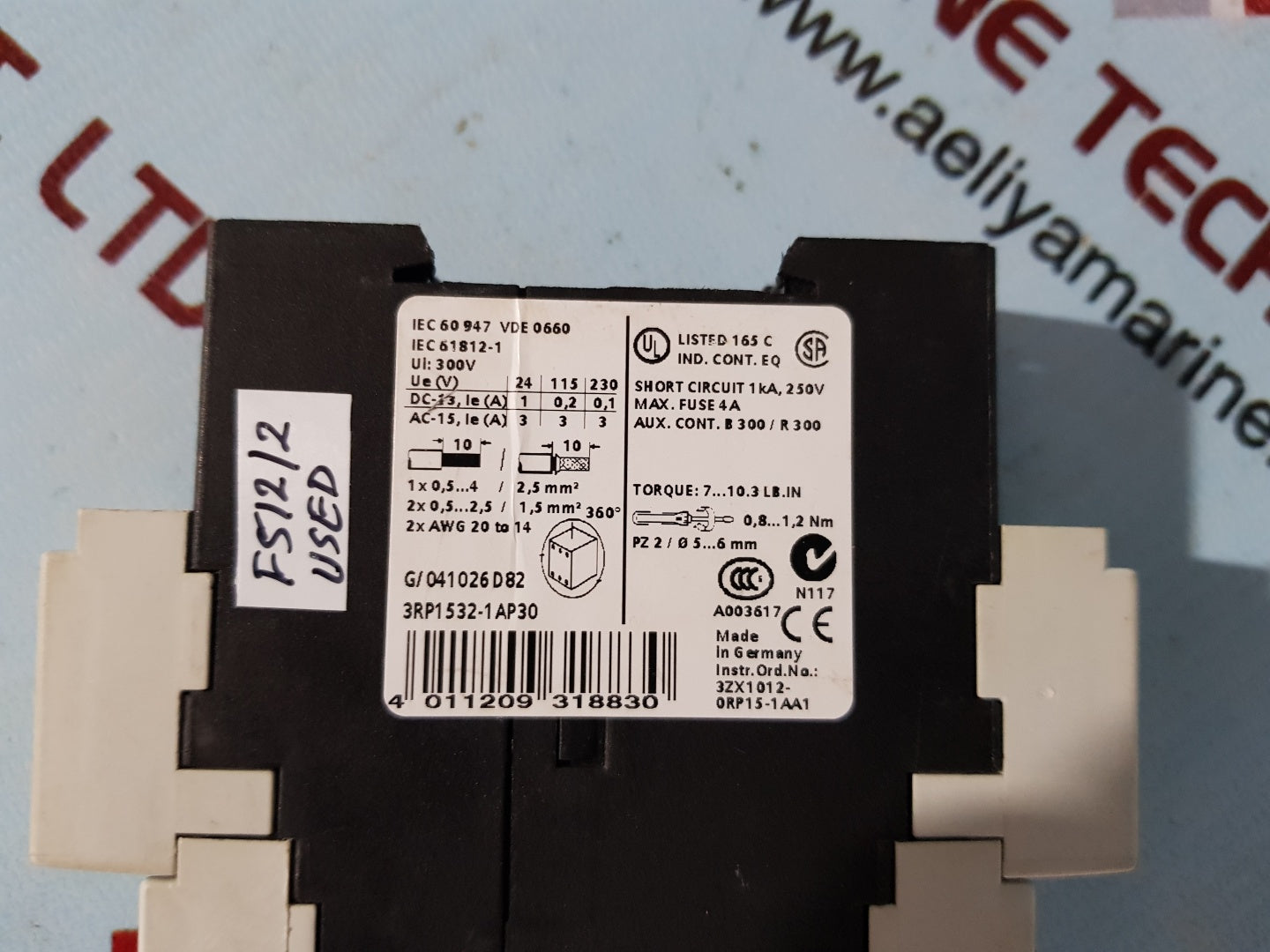 Siemens 3rp1532-1ap30 Time Relay Off Delay