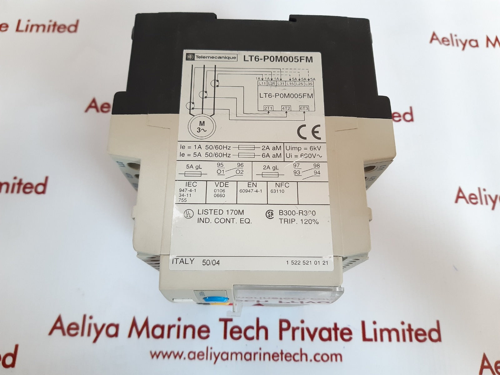 Telemecanique lt6-p0m005fm motor protection relay