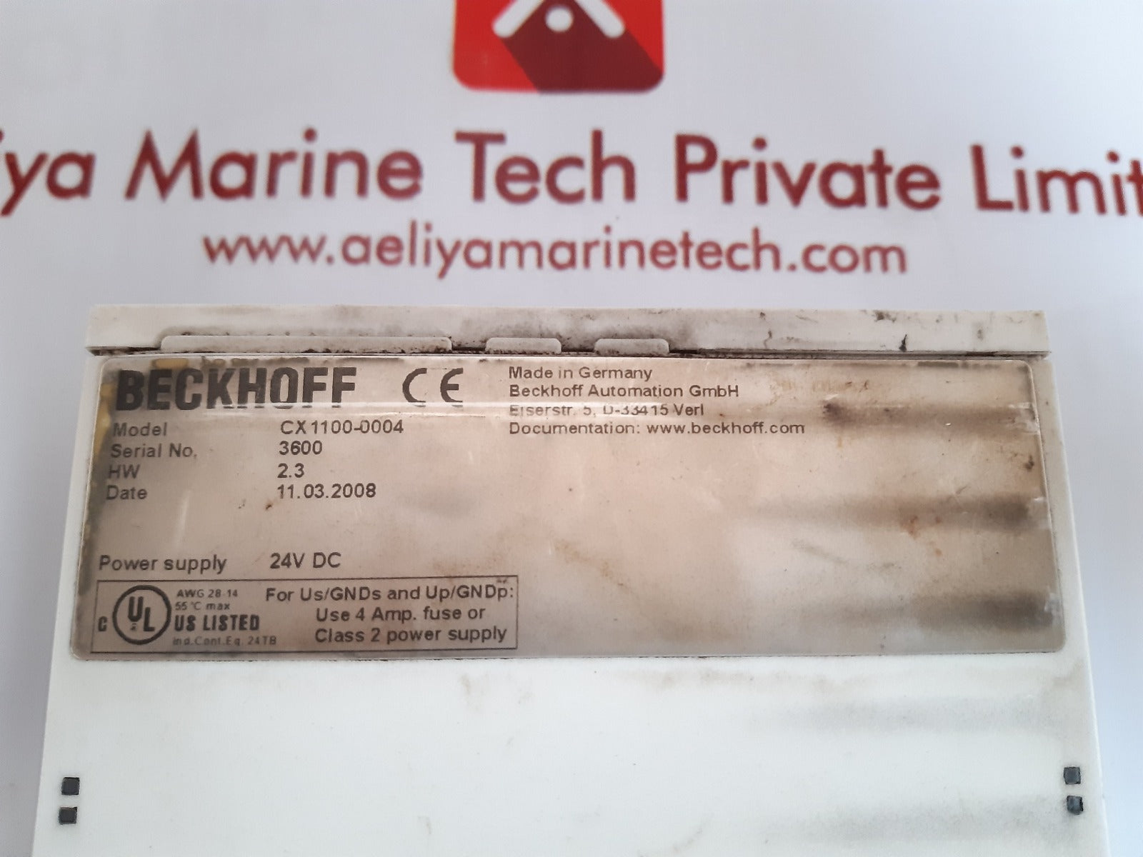 Beckhoff cx1100-0004 power supply module 24vdc