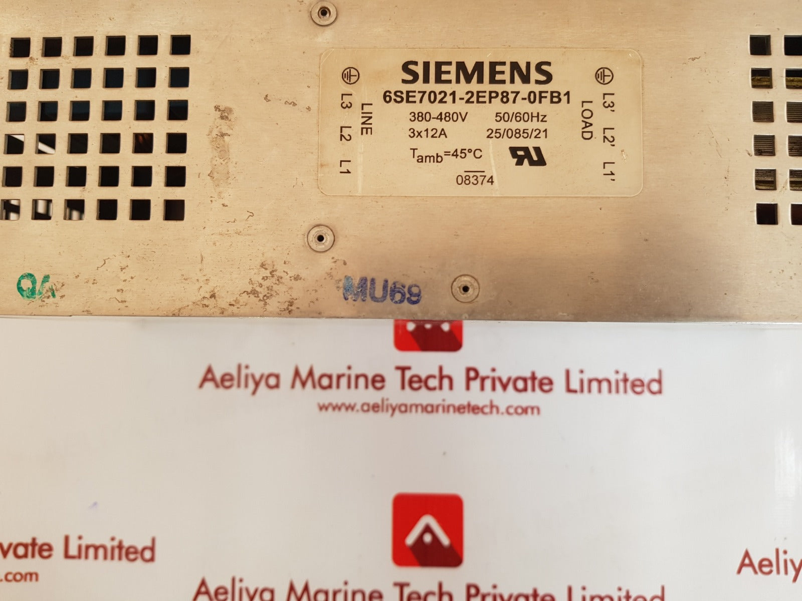 Siemens 6se7021-2ep87-0fb1 simovert filter