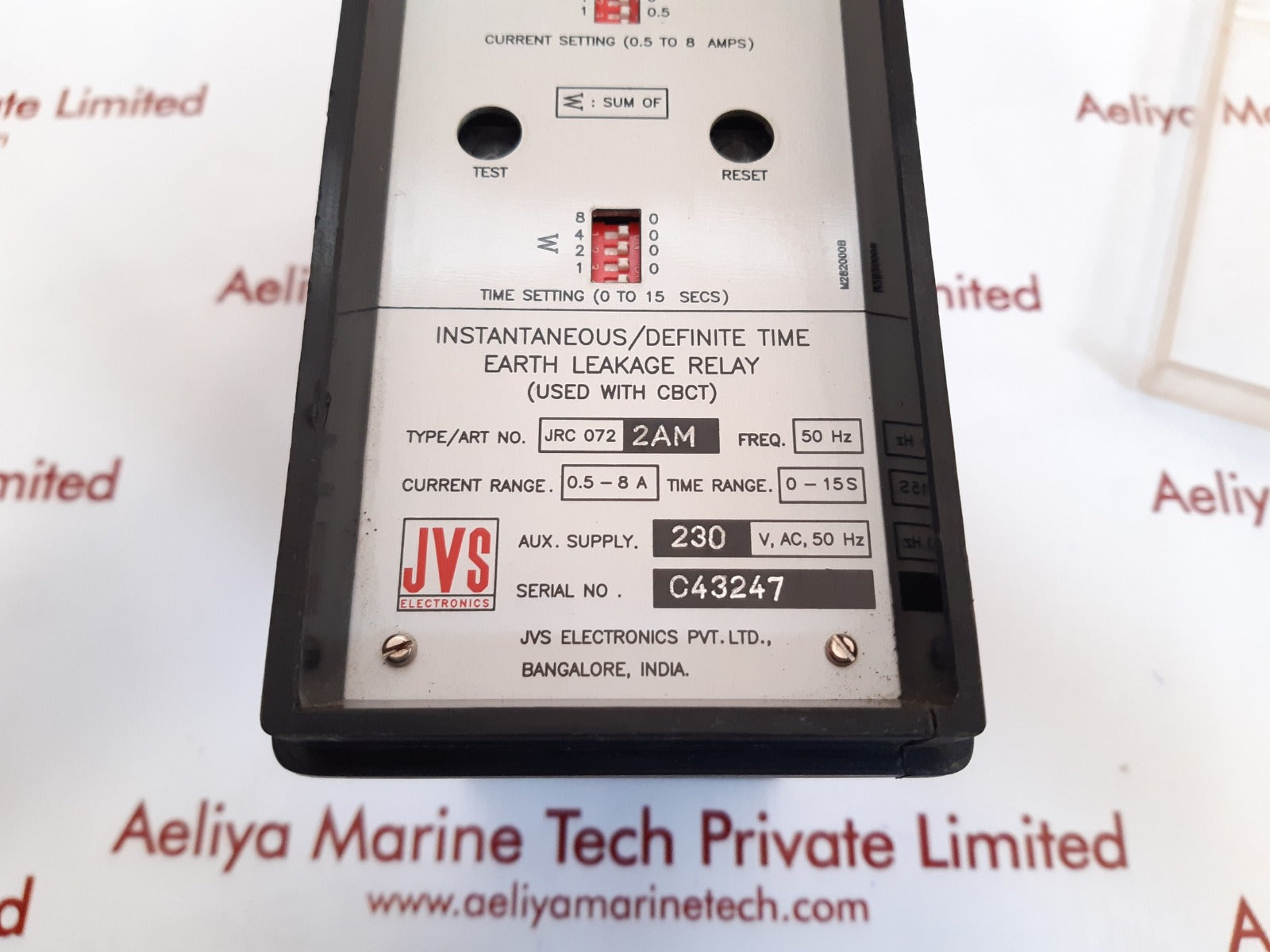 Jvs jrc 072 2am earth leakage relay