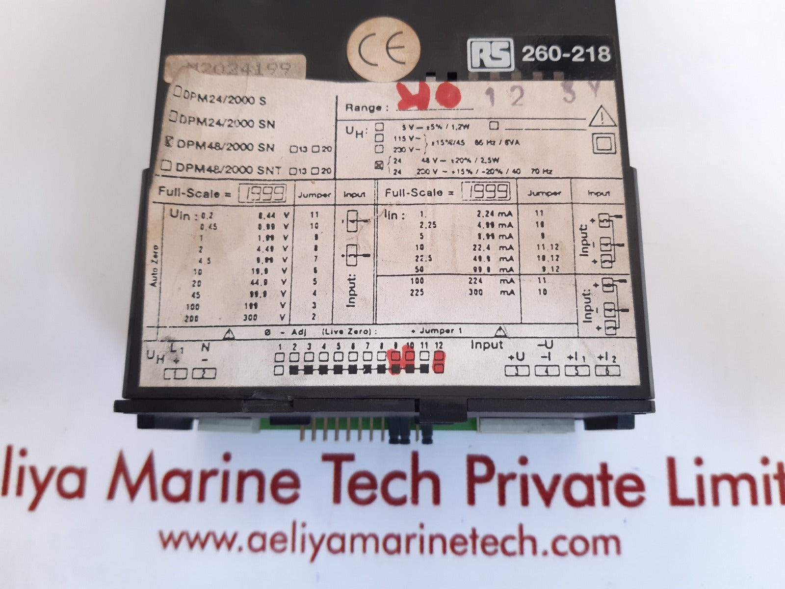 Gilgen muller dpm48/2000 sn panel meter