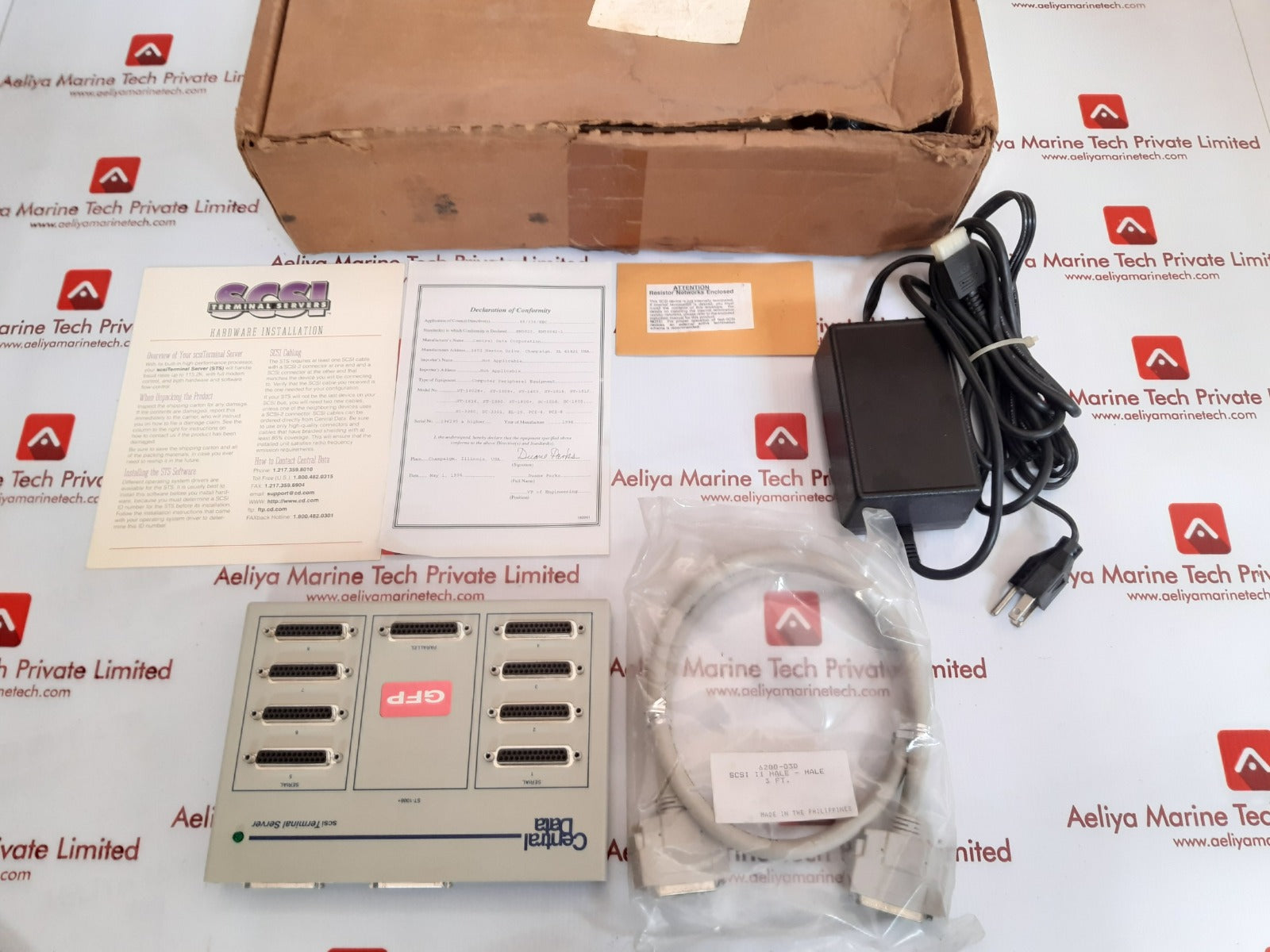 Central data st-1008+ scsi terminal server 60hz