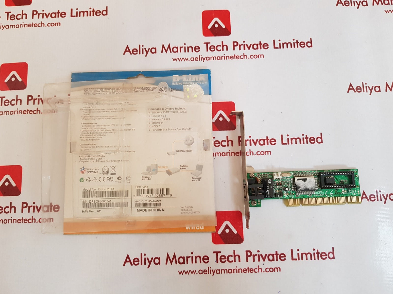 D-link dfe-520tx ethernet pci adapter