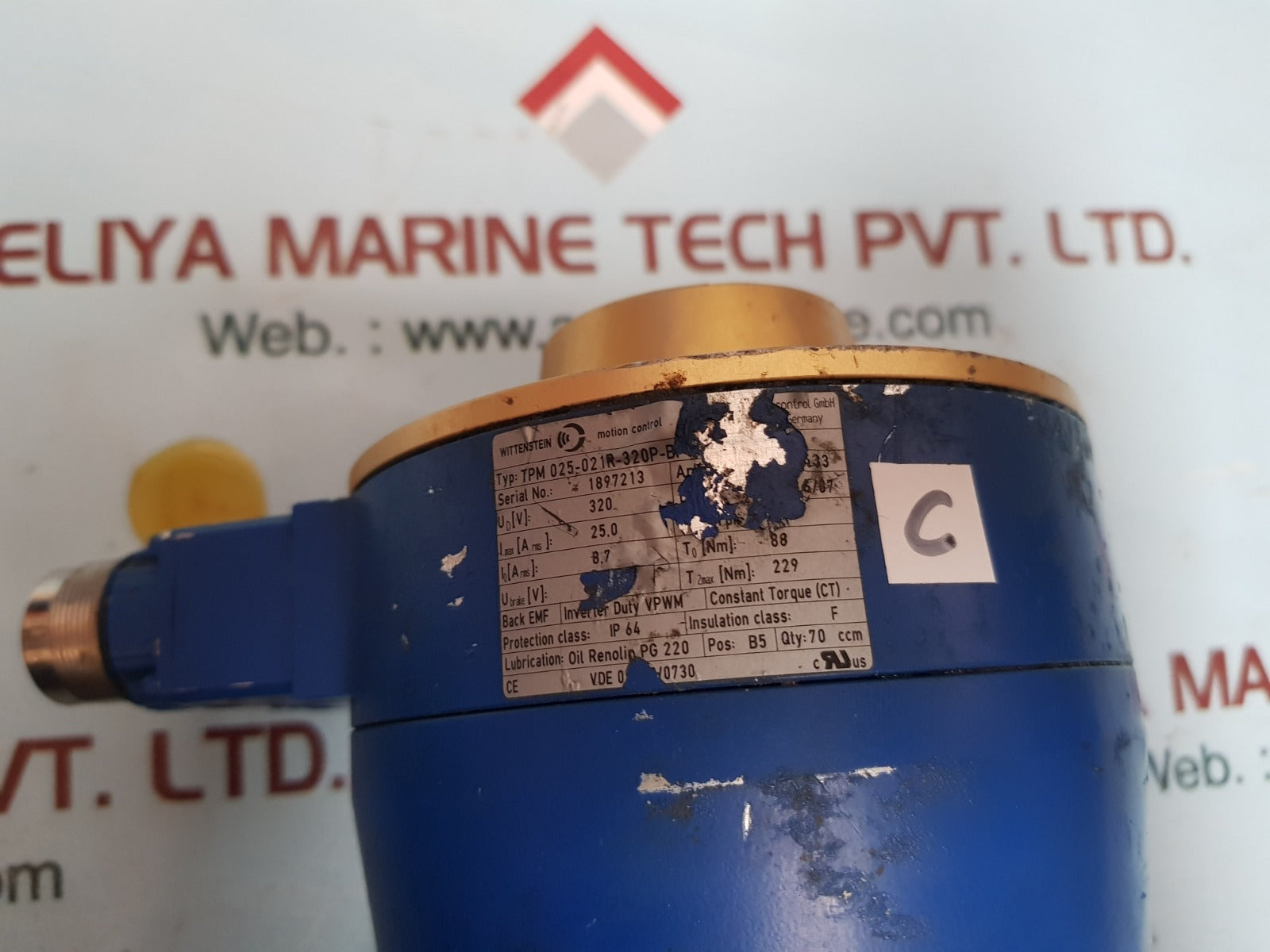Wittenstein motion control tpm025-021r-320p-bp0-045ulseg rotary servo actuator