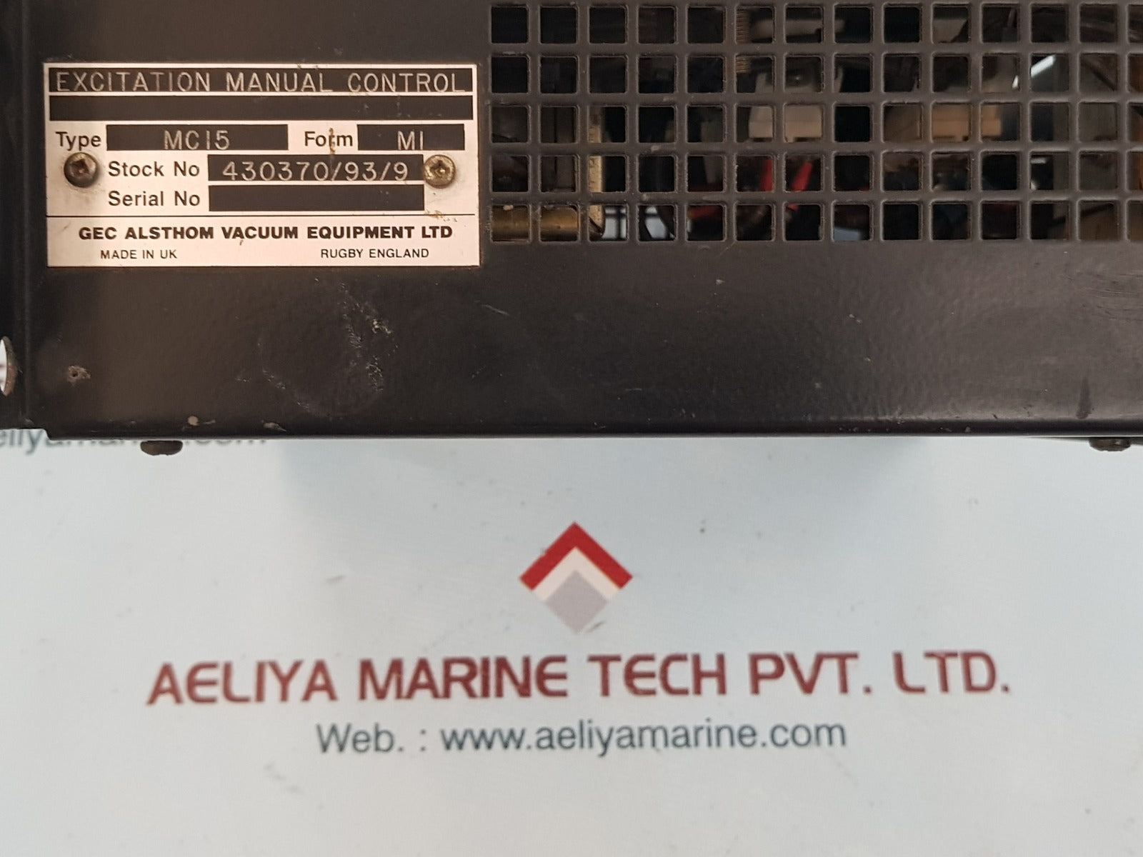Gec alsthom mc15-m excitation manual control