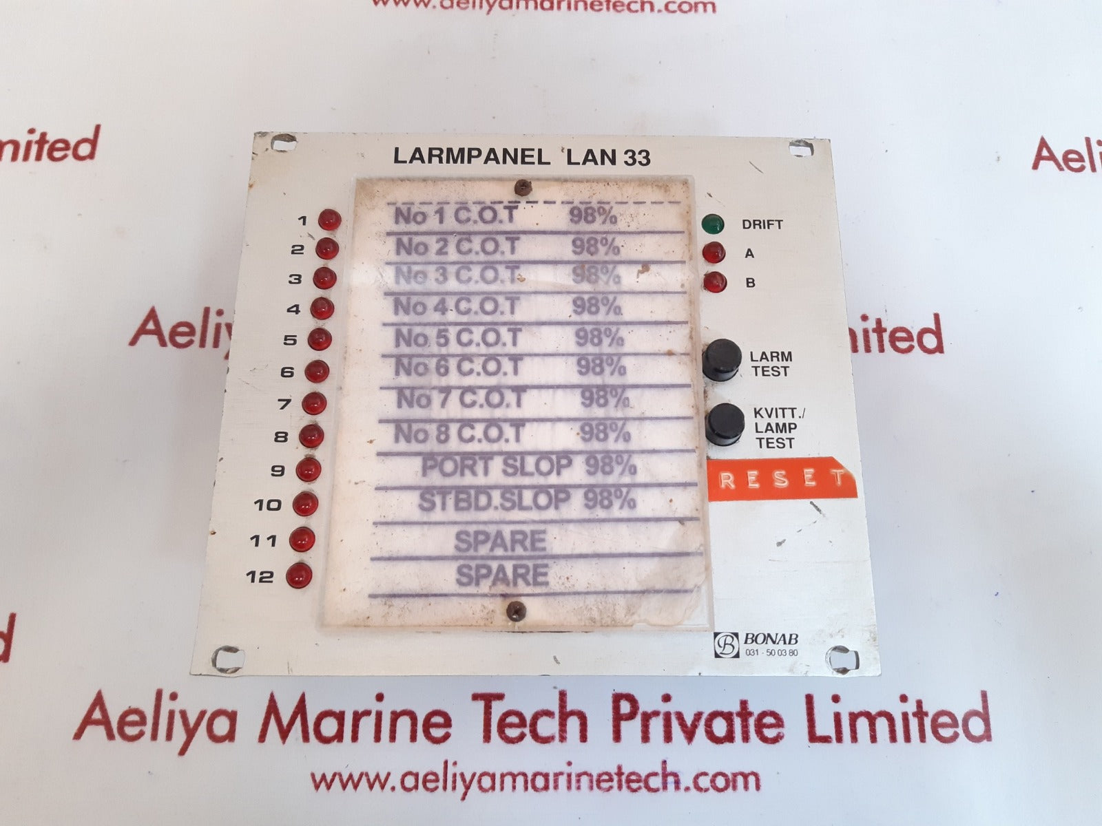 Bonab larmpanel lan 33