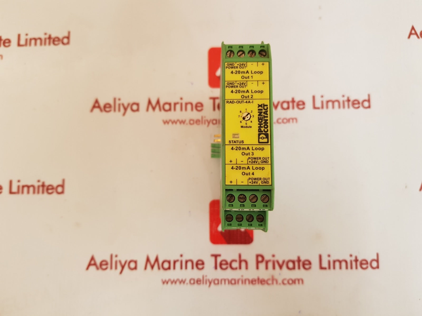 Phoenix contact rad-out-4a-i channel analog output extention module