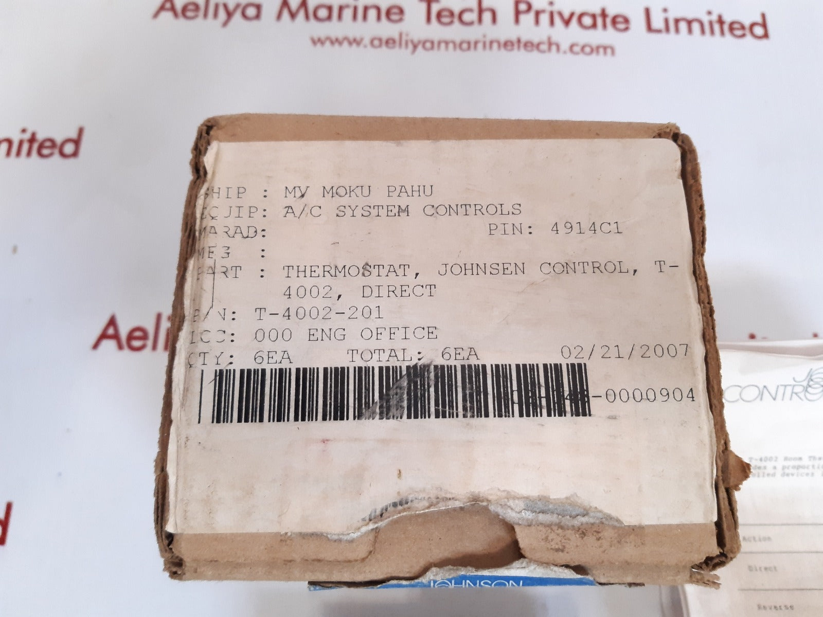 Johnson controls t-4002-201 thermostat