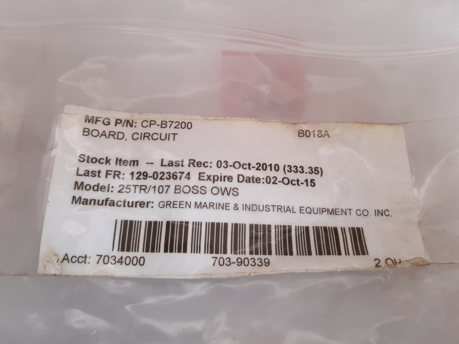 Recovered energy b7200 pcb card rev.f
