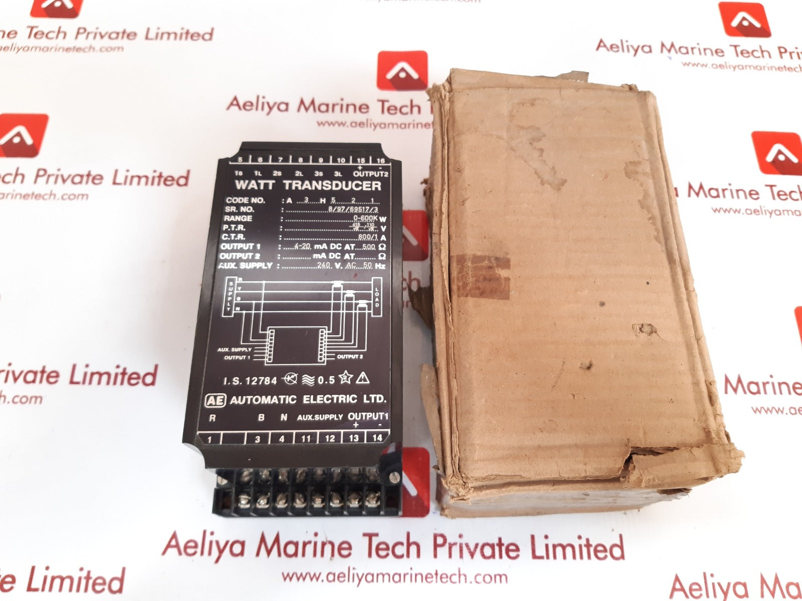 Automatic electric a3h521 watt transducer