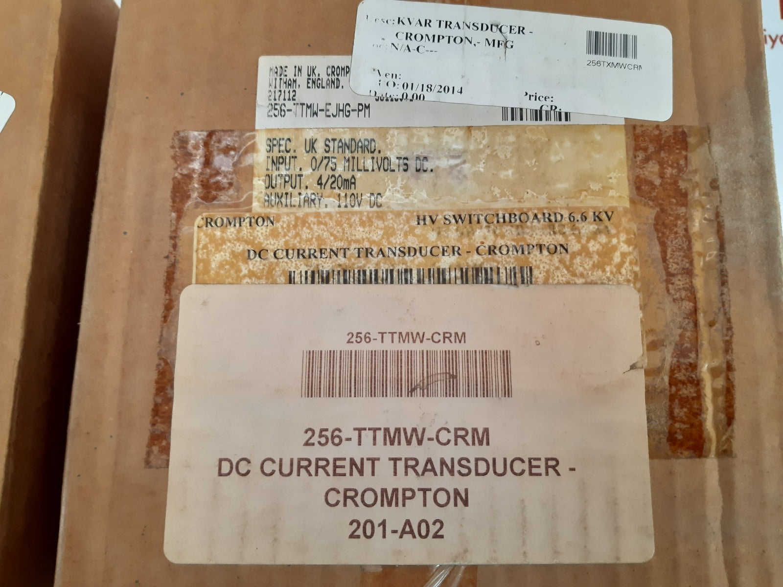 Crompton 256-ttmw dc current transducer-crompton 110v
