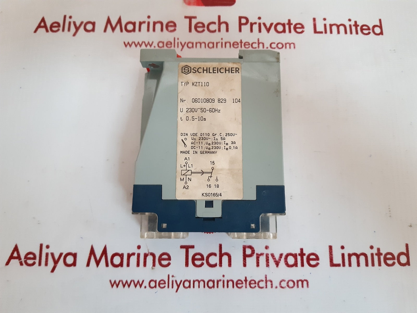 Schleicher kzt110 time delay relay 06010809 829 104