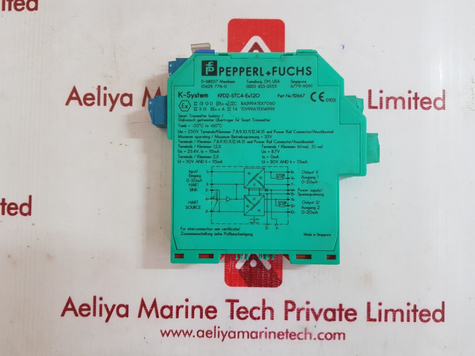 Pepperl+fuchs kfd2-stc4-ex1.20 smart transmitter isolator