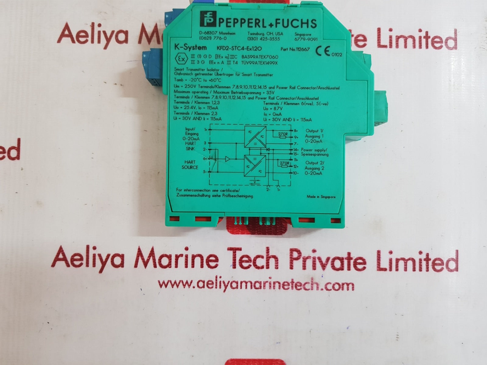 Pepperl+fuchs kfd2-stc4-ex1.20 smart transmitter isolator