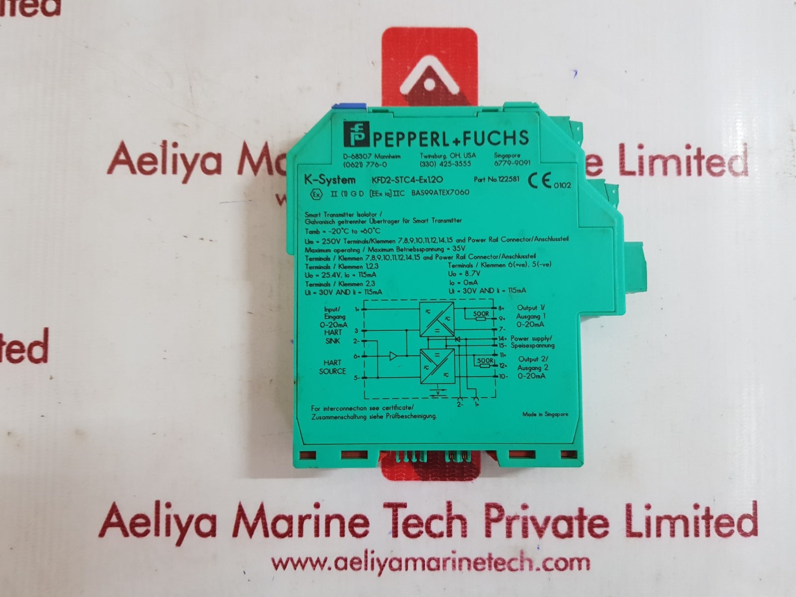 Pepperl+fuchs kfd2-stc4-ex1.2o smart transmitter isolator