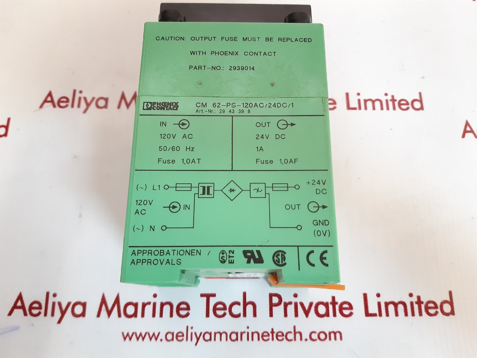 Phoenix contact cm 62-ps-120 ac/24dc/1 power supply