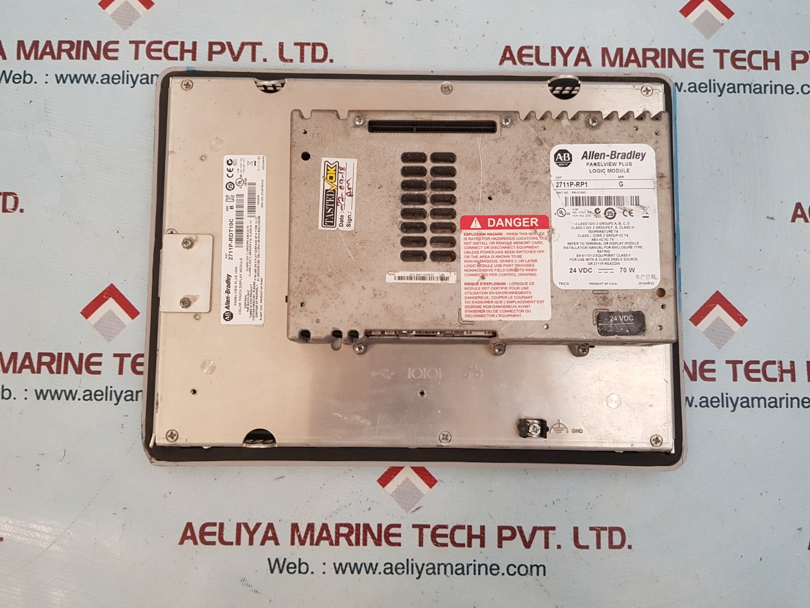 Allen Bradley Panelview Plus 1000 2711P-rdt10C Ser:B Display Module 2711P-rp1 Ser:G