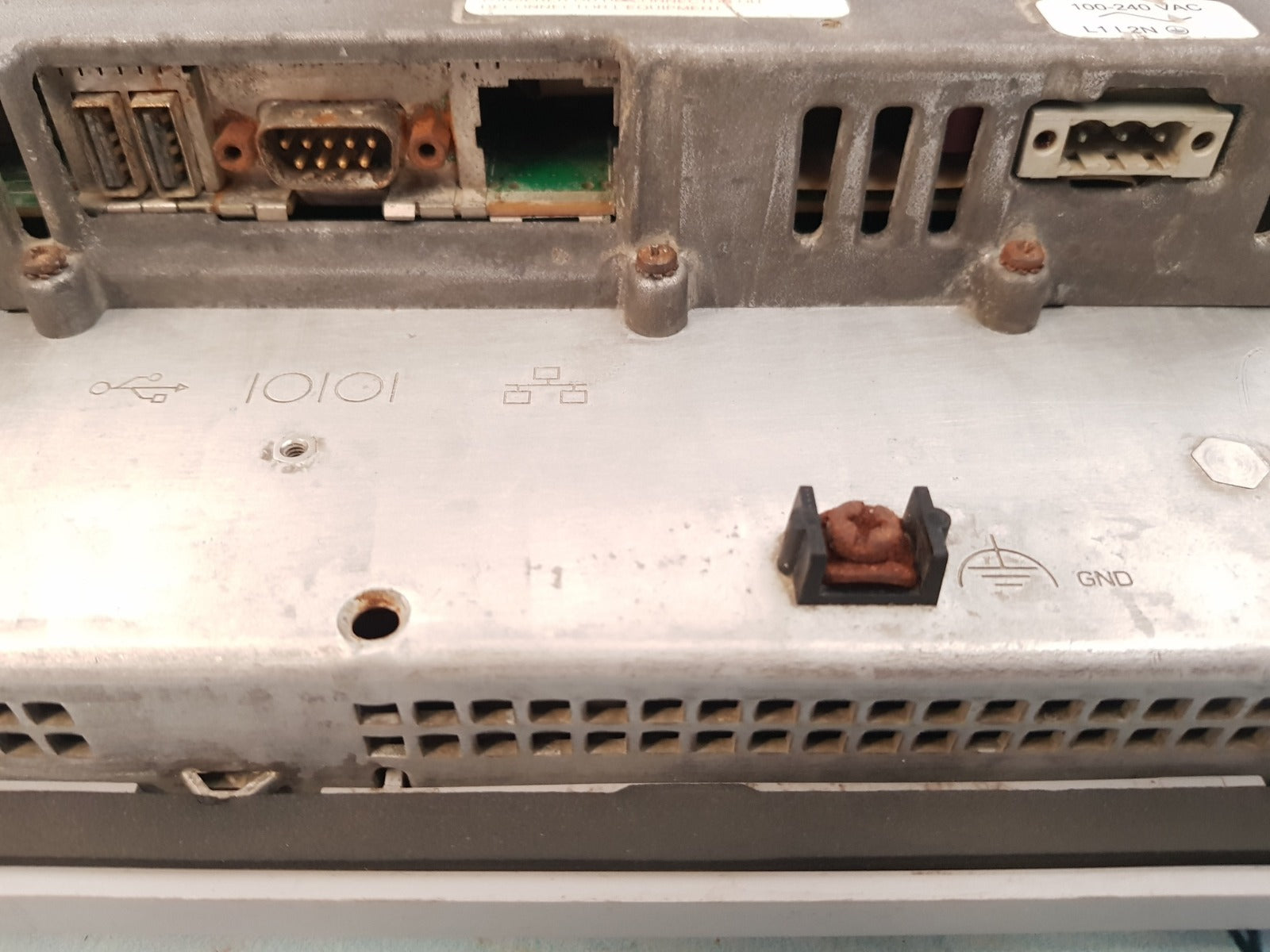 Allen-bradley panel view plus 1000 2711p-rdt10c color touch display module ser b